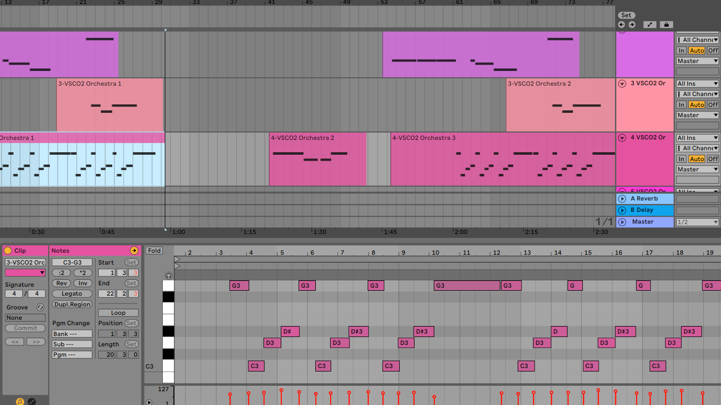 an example of a midi recording