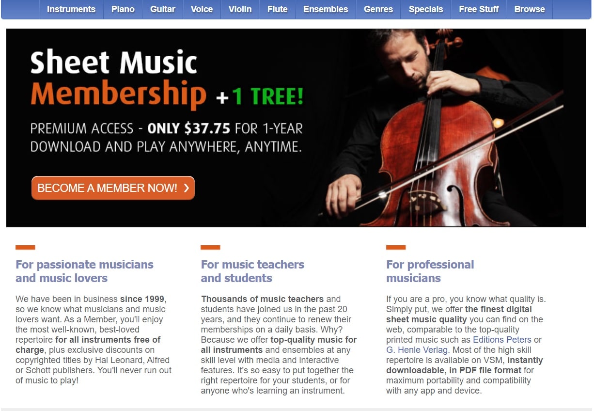 best sheet music subscription service