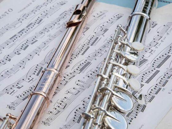 clarinet and flute on a sheet music