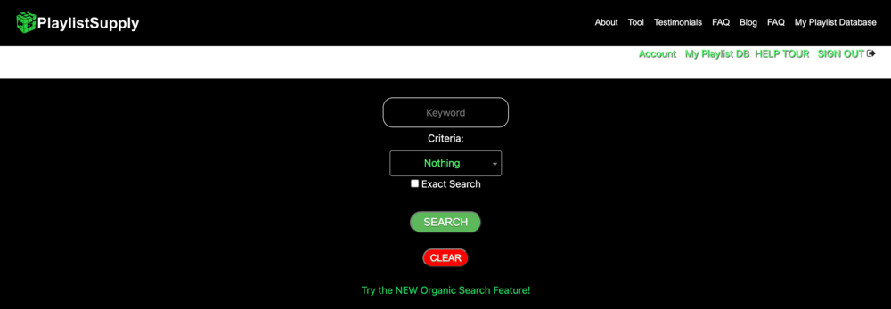 playlist supply organic playlist search
