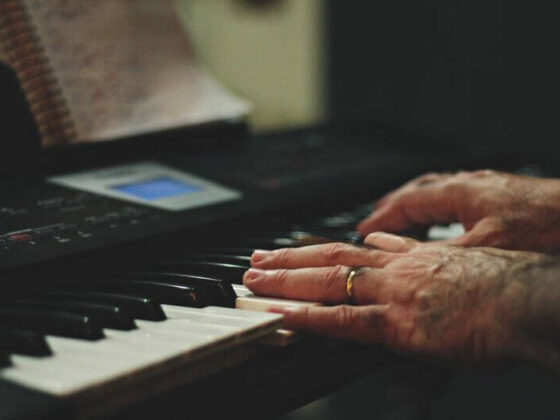 a Yamaha keyboard for church