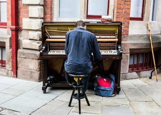 a pianist playing contempoarary classical music